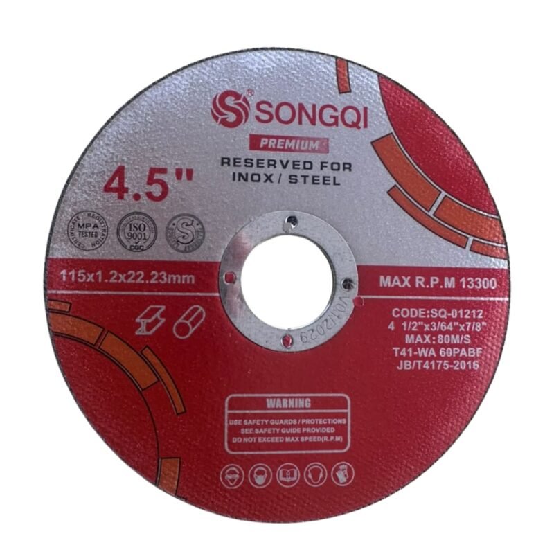 DISCO DE CORTE ULTRA FINO 4 1/2" X 3/64" X 7/8"