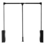 ELEVADOR PARA ROPA CLOSET 830-1150MM CIERRE LENTO NEGRO